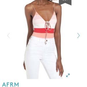 Pink stripe bodysuit